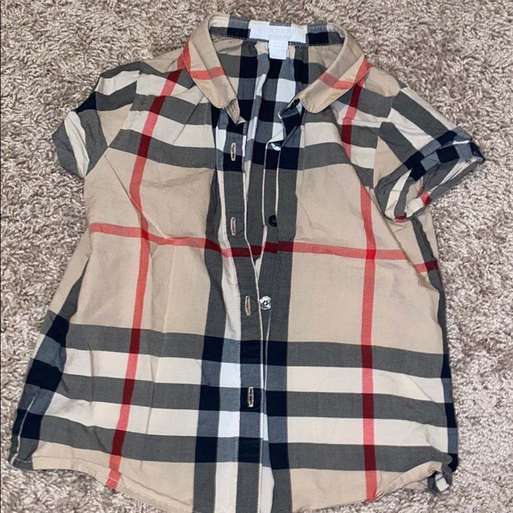 Burberry button up shirt short sleeve